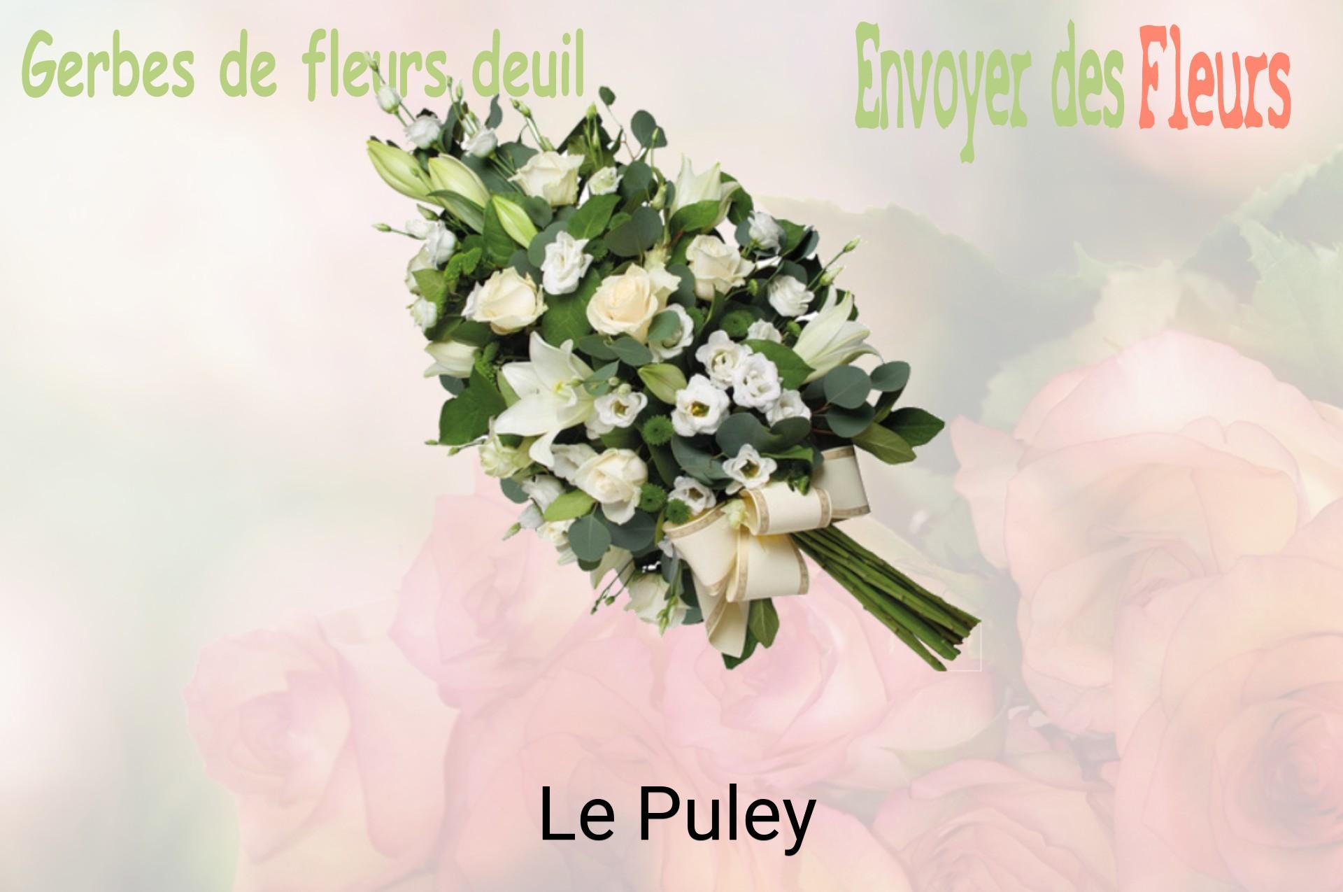 Gerbe de fleurs de deuil livrée à Le Puley